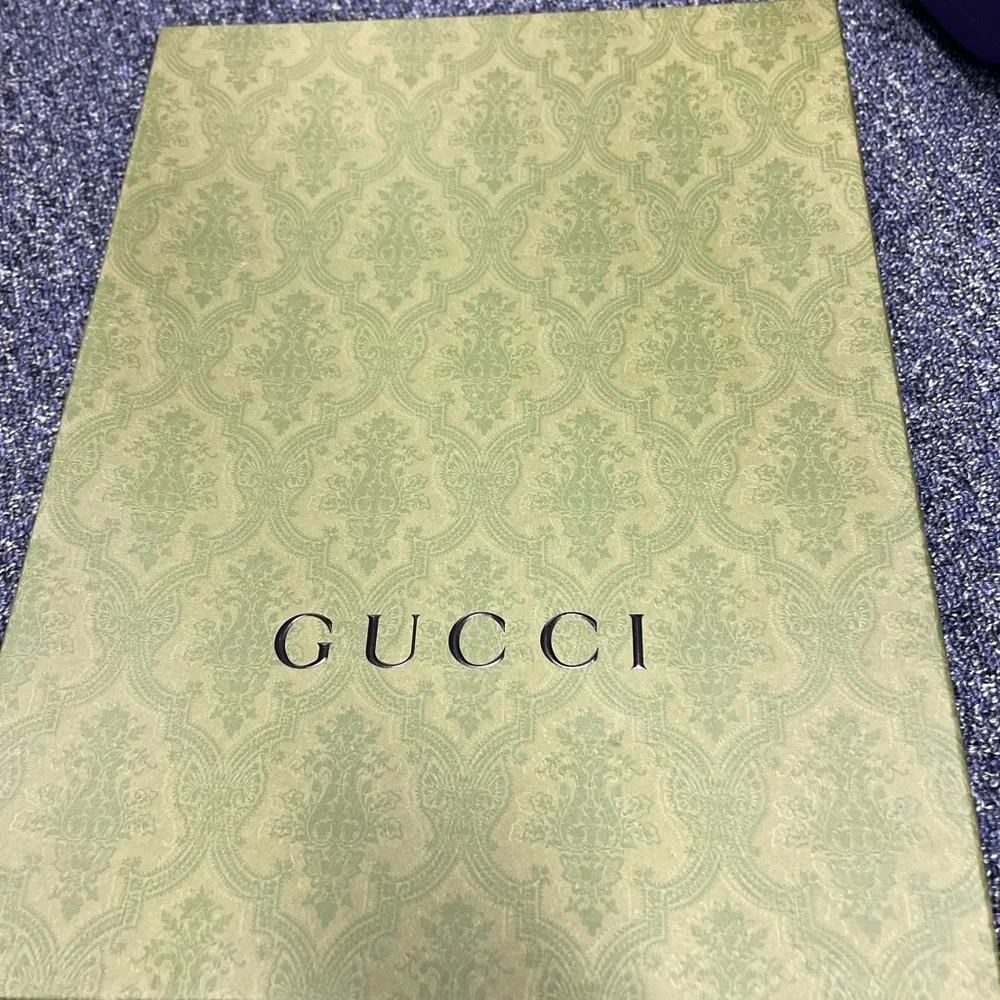 Gucci Large Green Designer Empty Gift Box w/ Tissue & Card – Authentic Packaging